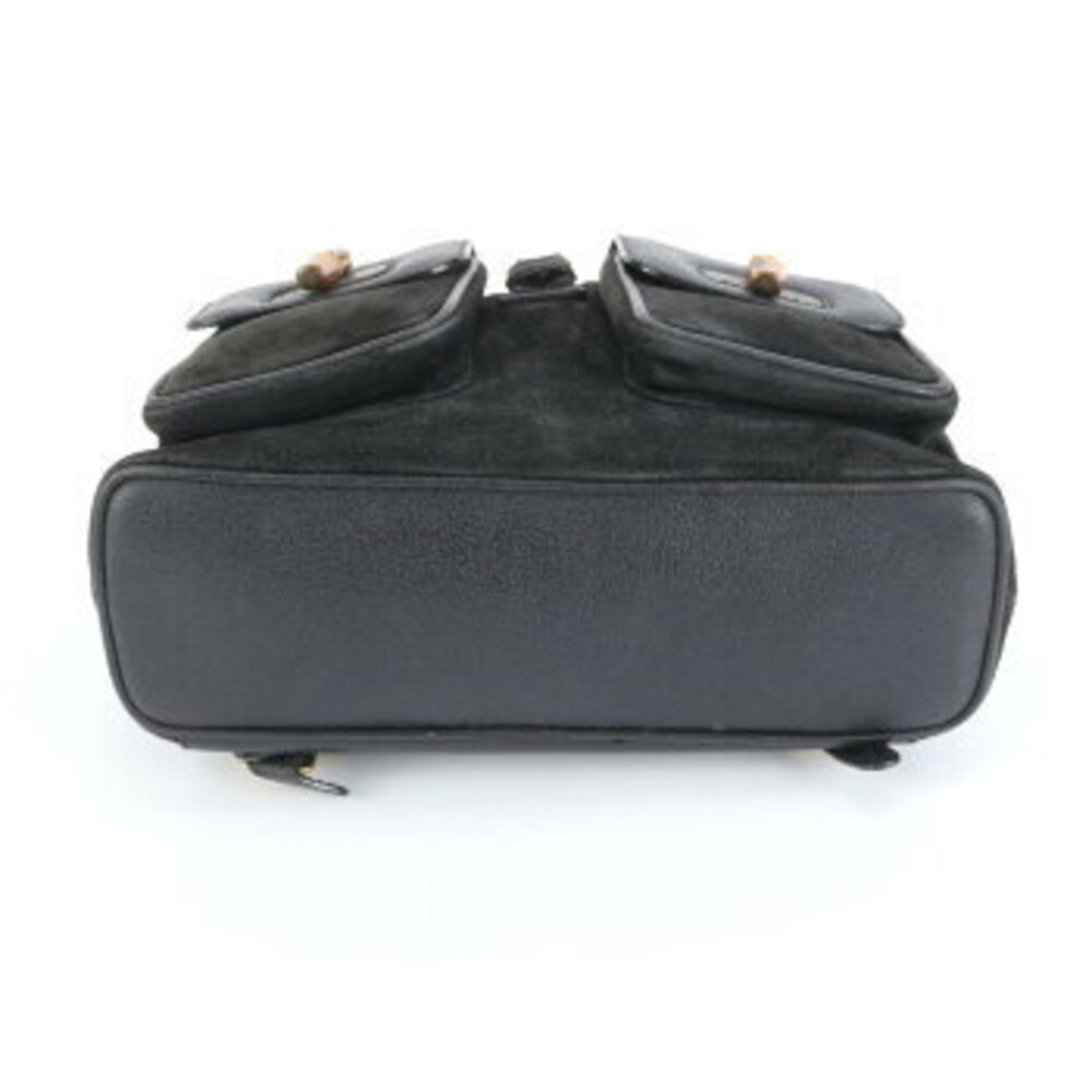 Gucci Bamboo leather backpack black - Picture 6 of 9